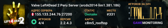 Valve Left4Dead 2 Peru Server (srcds2014-lim1.381.186)