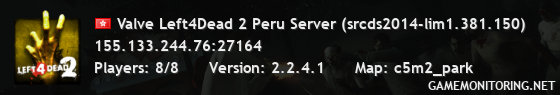 Valve Left4Dead 2 Peru Server (srcds2014-lim1.381.150)