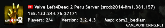 Valve Left4Dead 2 Peru Server (srcds2014-lim1.381.157)