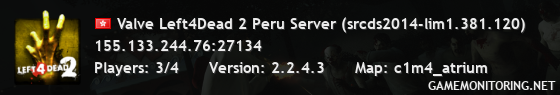 Valve Left4Dead 2 Peru Server (srcds2014-lim1.381.120)