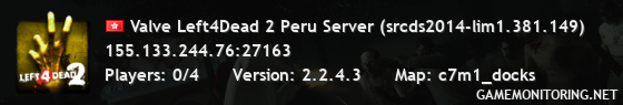 Valve Left4Dead 2 Peru Server (srcds2014-lim1.381.149)