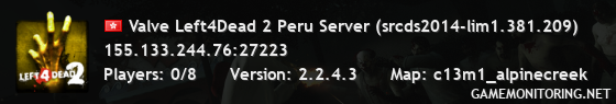 Valve Left4Dead 2 Peru Server (srcds2014-lim1.381.209)