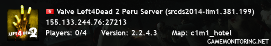 Valve Left4Dead 2 Peru Server (srcds2014-lim1.381.199)