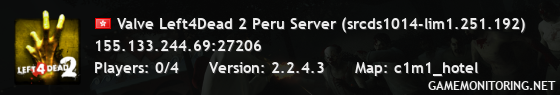 Valve Left4Dead 2 Peru Server (srcds1014-lim1.251.192)