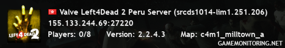 Valve Left4Dead 2 Peru Server (srcds1014-lim1.251.206)