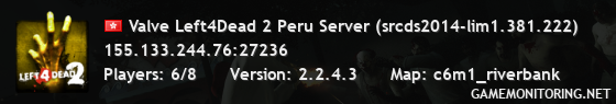 Valve Left4Dead 2 Peru Server (srcds2014-lim1.381.222)