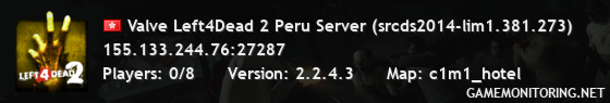 Valve Left4Dead 2 Peru Server (srcds2014-lim1.381.273)