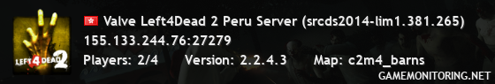 Valve Left4Dead 2 Peru Server (srcds2014-lim1.381.265)