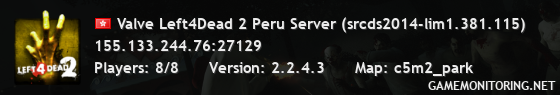 Valve Left4Dead 2 Peru Server (srcds2014-lim1.381.115)