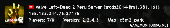 Valve Left4Dead 2 Peru Server (srcds2014-lim1.381.161)