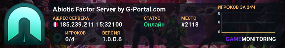 Abiotic Factor Server by G-Portal.com