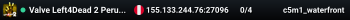 Valve Left4Dead 2 Peru Server (srcds2014-lim1.381.82)