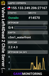 Valve Left4Dead 2 Chile Server (srcds1020-scl1.241.153)