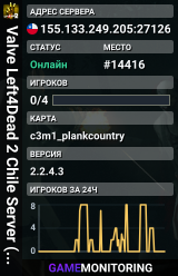 Valve Left4Dead 2 Chile Server (srcds1010-scl1.241.112)