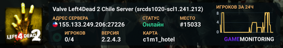 Valve Left4Dead 2 Chile Server (srcds1020-scl1.241.212)
