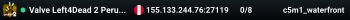 Valve Left4Dead 2 Peru Server (srcds2014-lim1.381.105)