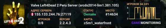 Valve Left4Dead 2 Peru Server (srcds2014-lim1.381.105)