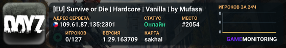 [EU] Survive or Die | Hardcore | Vanilla | by Mufasa
