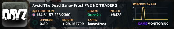 Avoid The Dead Banov Frost PVE NO TRADERS