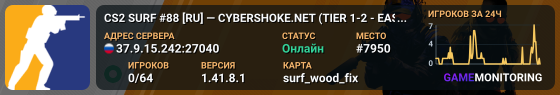 CS2 SURF #88 [RU] — CYBERSHOKE.NET (TIER 1-2 - EASY)