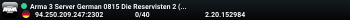 Arma 3 Server German 0815 Die Reservisten 2 (Wasteland.Stratis)