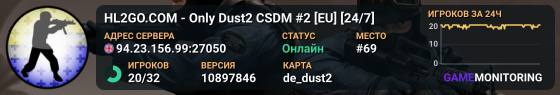 HL2GO.COM - Only Dust2 CSDM #2 [EU] [24/7]