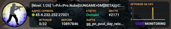 [Nivel: 1/26] °|«P.ñ»|Pro.Nubs[GUNGAME+DM][BETA]@CZSBrasil.