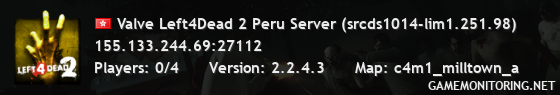 Valve Left4Dead 2 Peru Server (srcds1014-lim1.251.98)