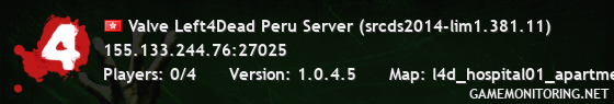 Valve Left4Dead Peru Server (srcds2014-lim1.381.11)