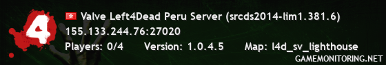 Valve Left4Dead Peru Server (srcds2014-lim1.381.6)