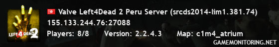 Valve Left4Dead 2 Peru Server (srcds2014-lim1.381.74)