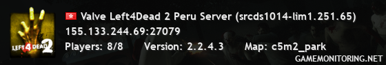 Valve Left4Dead 2 Peru Server (srcds1014-lim1.251.65)