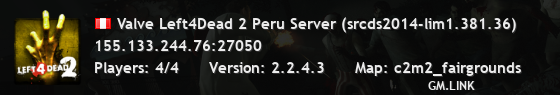 Valve Left4Dead 2 Peru Server (srcds2014-lim1.381.36)
