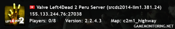 Valve Left4Dead 2 Peru Server (srcds2014-lim1.381.24)