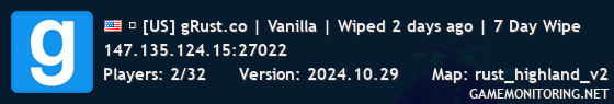 ★ [US] gRust.co | Vanilla | Wiped 2 days ago | 7 Day Wipe