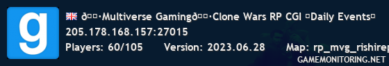🔷Multiverse Gaming🔷Clone Wars RP CGI ▌Daily Events▐