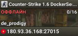Counter-Strike 1.6 DockerServer