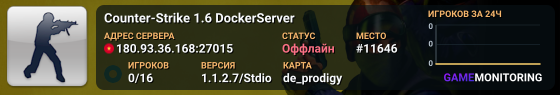 Counter-Strike 1.6 DockerServer