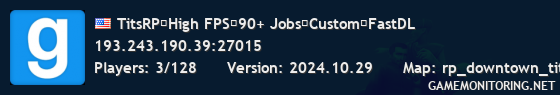 TitsRP│High FPS│90+ Jobs│Custom│FastDL