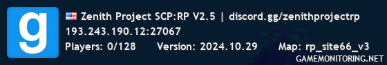 Zenith Project SCP:RP V2.5 | discord.gg/zenithprojectrp