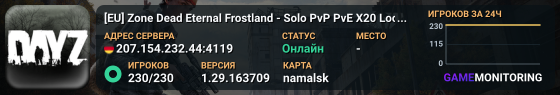 [EU] Zone Dead Eternal Frostland - Solo PvP PvE X20 Loot Buildin