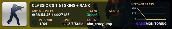 CLASSIC CS 1.6 | SKINS + RANK