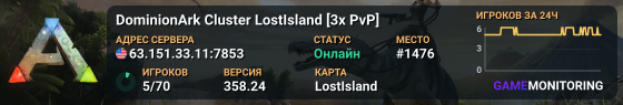 DominionArk Cluster LostIsland [3x PvP]