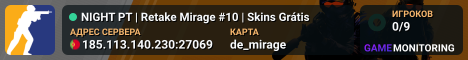 NIGHT PT | Retake Mirage #10 | Skins Grátis