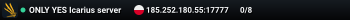 ONLY YES Icarius server