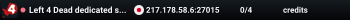 Left 4 Dead dedicated server