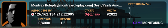 Montrex Roleplay[montrexroleplay.com] Sesli/Yazılı Amerikan Medium+ (Türk/Türk Sunucusu)