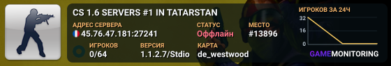 CS 1.6 SERVERS #1 IN TATARSTAN