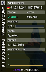 whCC & Friends - ReHLDS CS 1.6 Server