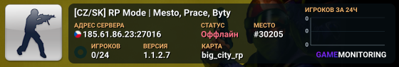 [CZ/SK] RP Mode | Mesto, Prace, Byty